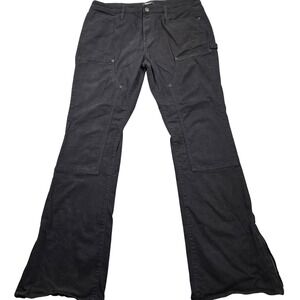 Nova Men Pants Mens 37x33 (36 Tag) Black Carpenter Bootcut Ankle Zip Stretch